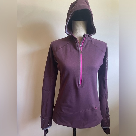 #123- SALOMON- Swift Midlayer Hoody Woman’s medium - Picture 1 of 8